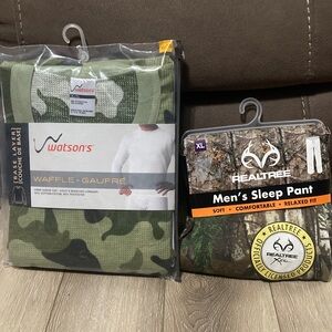 Realtree and Watson’s Men's Camouflage Lounge Pants and Top Size XL